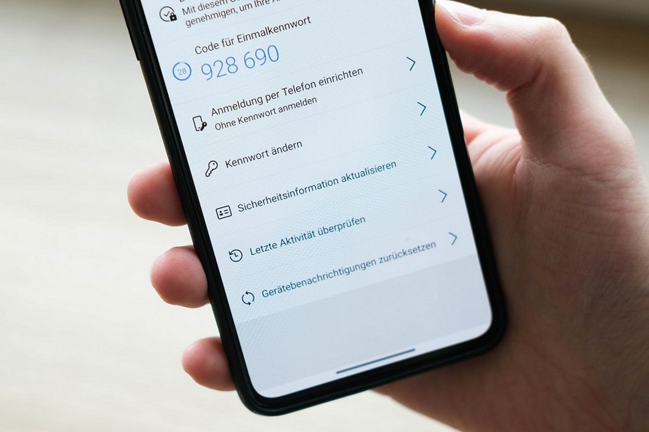 Smartphone display with multi factor authentication.