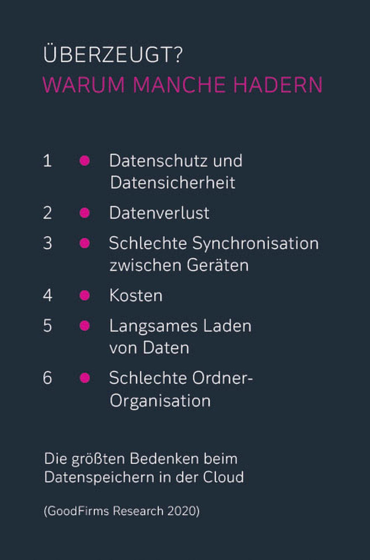 Bedenken hinsichtlich der Cloud-Nutzung