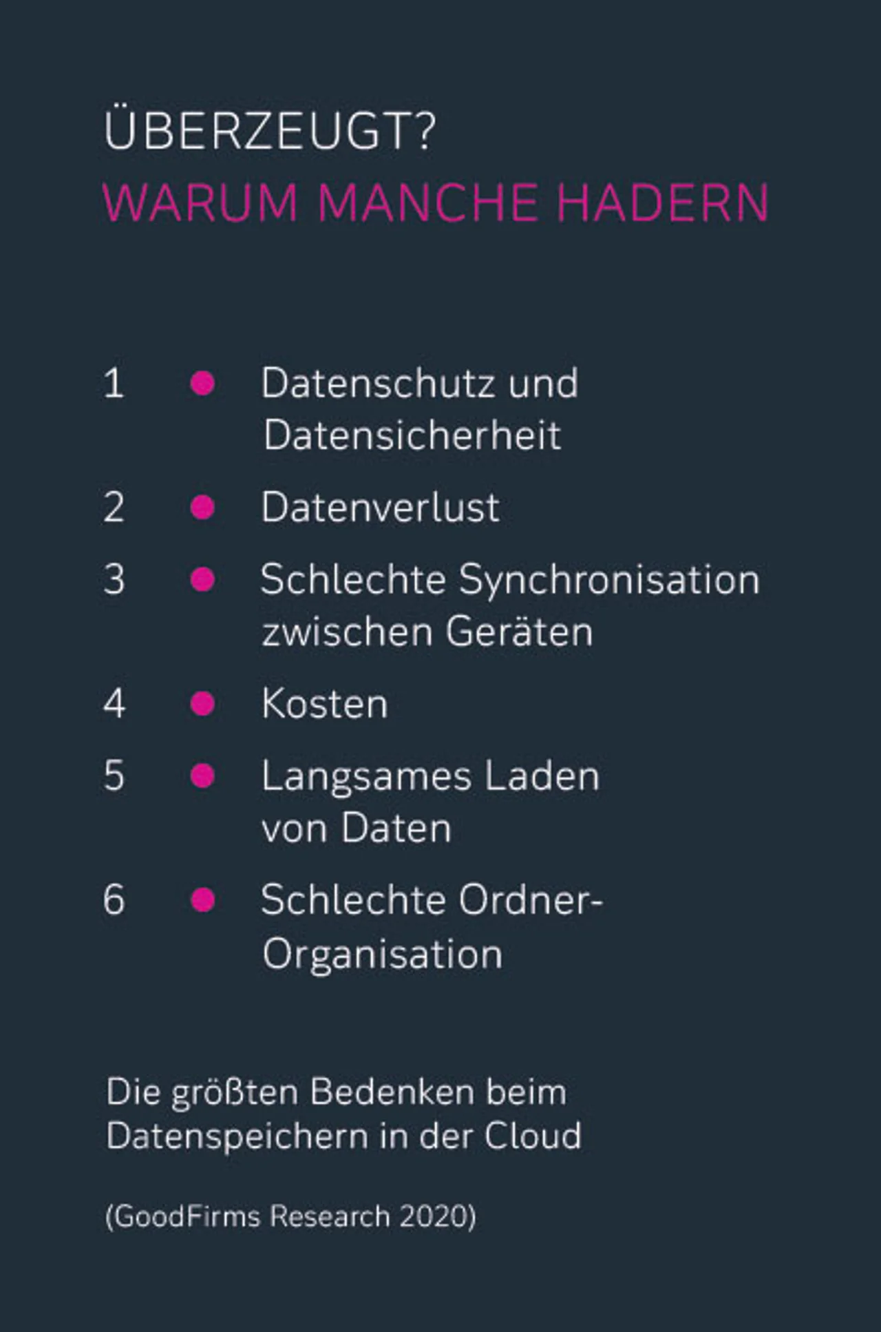 Bedenken hinsichtlich der Cloud-Nutzung