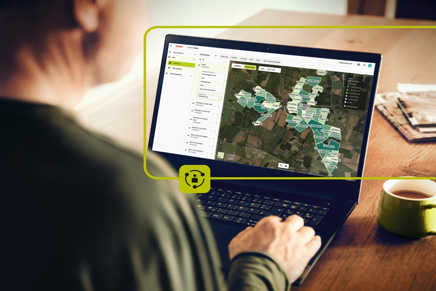 Claas connect field management from Laptop