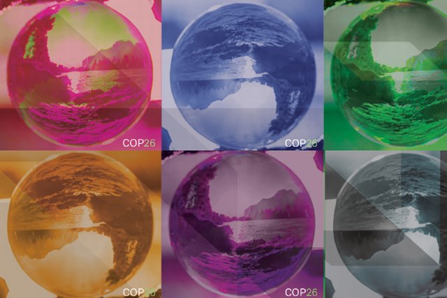 Globe in several colours for COP26