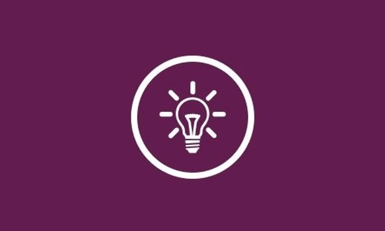 A white lightbulb icon inside a circle on purple.