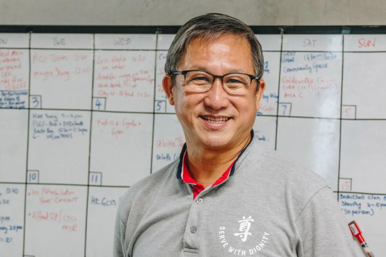 Koh Seng Choon at the whiteboard