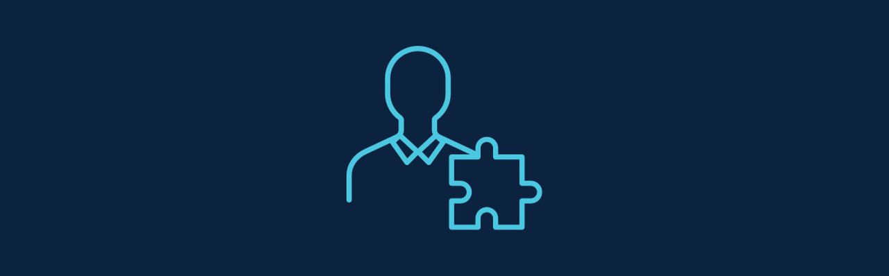 Person with piece of jigsaw