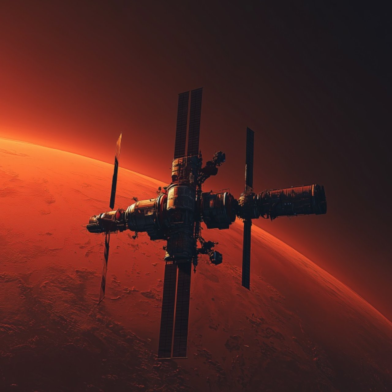 Spaceship to Mars (AI-generated)