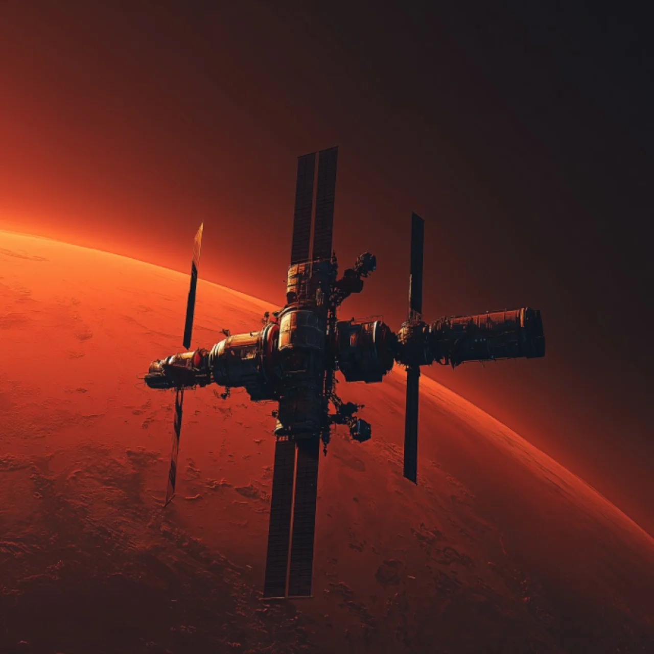 Spaceship to Mars (AI-generated)