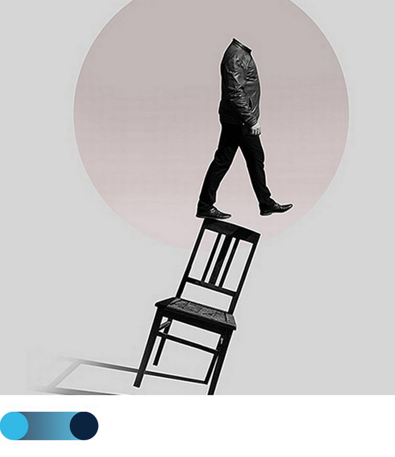 Man walking on chair picture