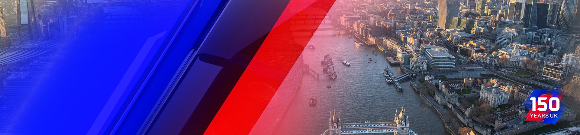 Ein Blick auf London City und die Themse – 150 Jahre in Großbritannien