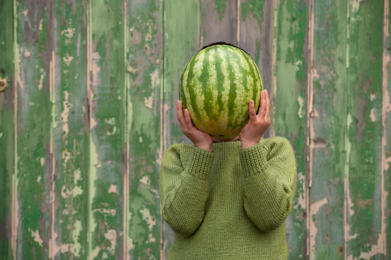 Watermelon in hands