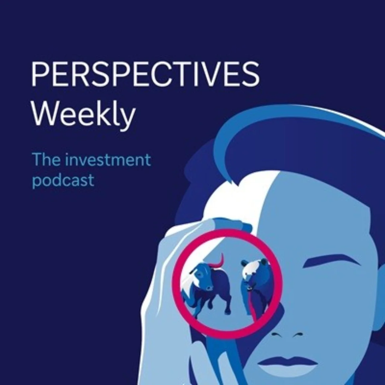 Podcast cover of “PERSPECTIVES Weekly” with investment graphic.