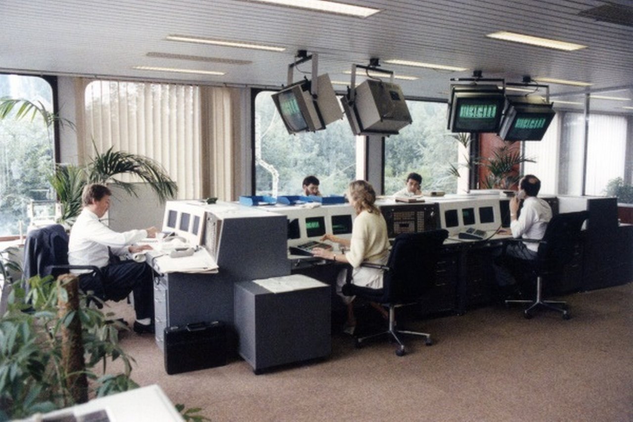 Interior view of Deutsche Bank in Brussels