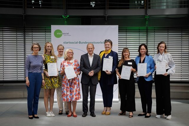 startsocial-Bundespreisverleihung 2023 mit Bundeskanzler Olaf Scholz