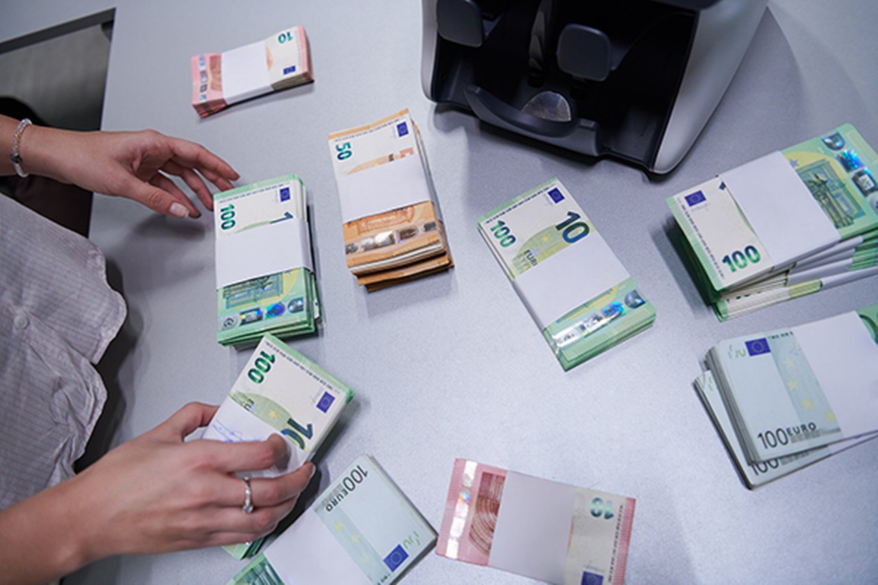 Euro banknotes