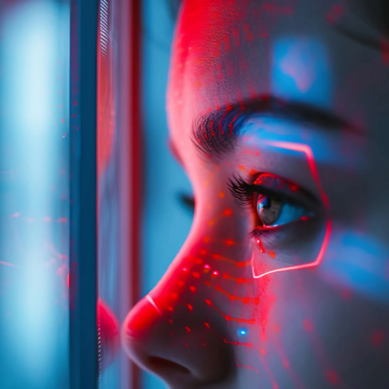 Cybersicherheit Frau verfolgt Daten