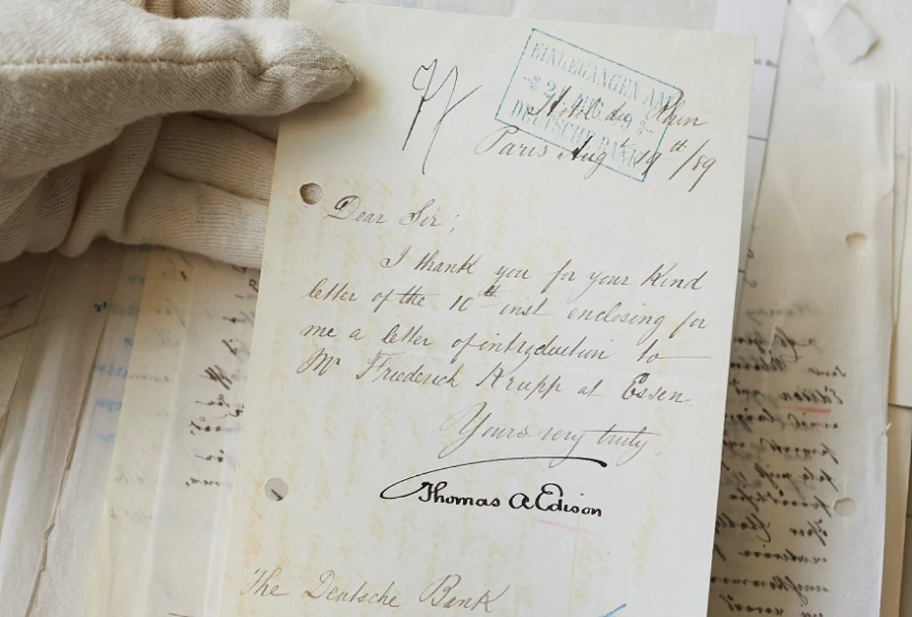 Brief von Thomas A. Edison aus dem Jahr 1889