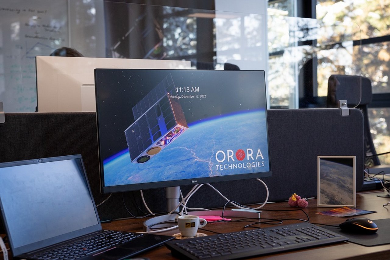 Ororatech satellite on screen