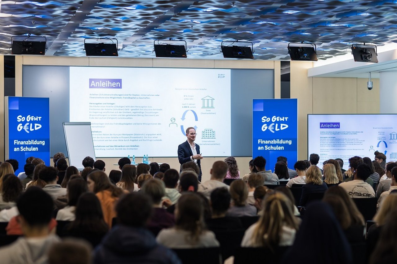 So-geht-Geld-Workshop in der Deutschen-Bank-Zentrale