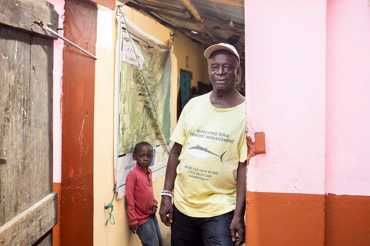 The chairman of the fishing association Yaovi Gada Abutiakope