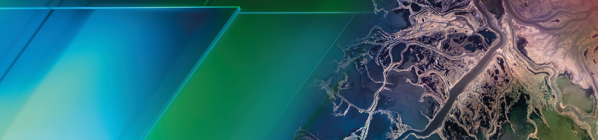 blue and green graphic