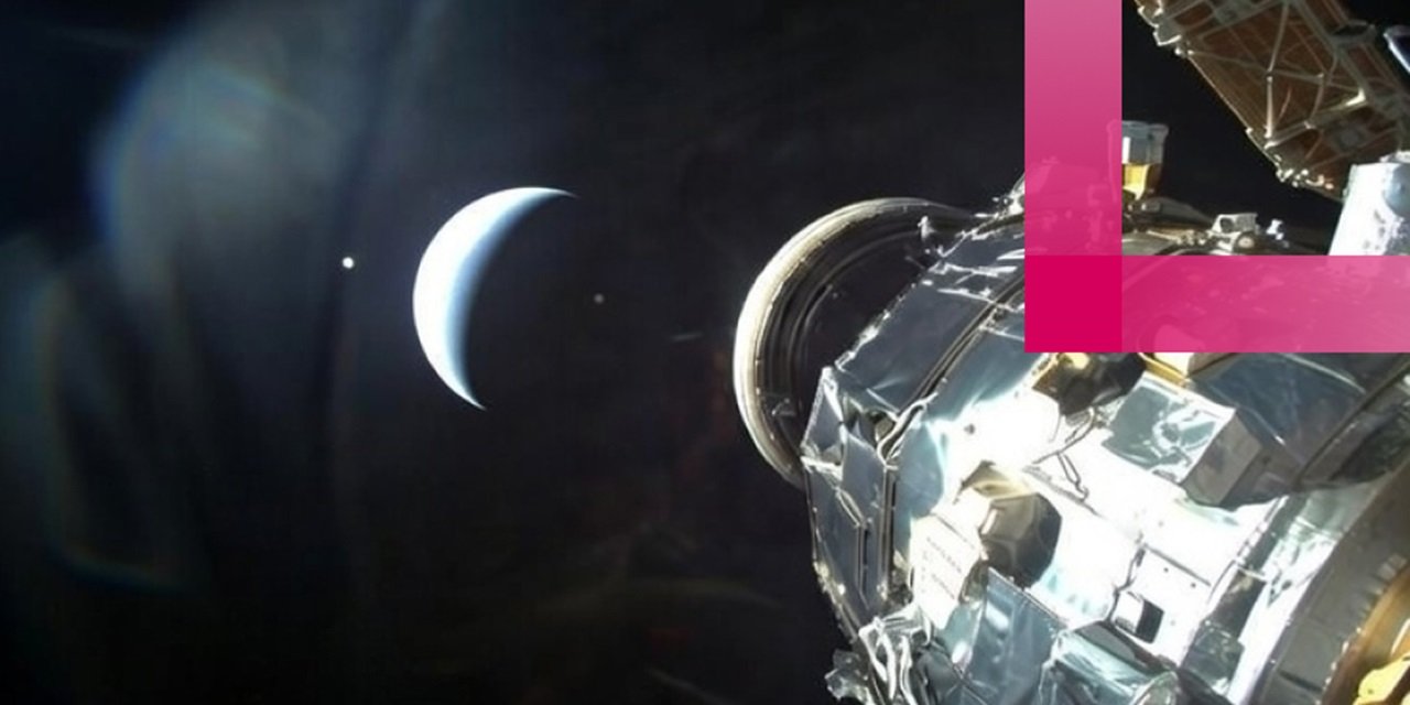 Space capsule in orbit