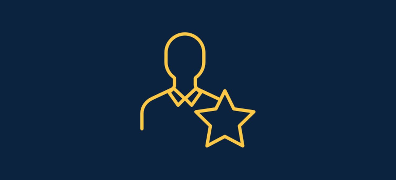 Symbol in the form of a man with a star in the foreground.