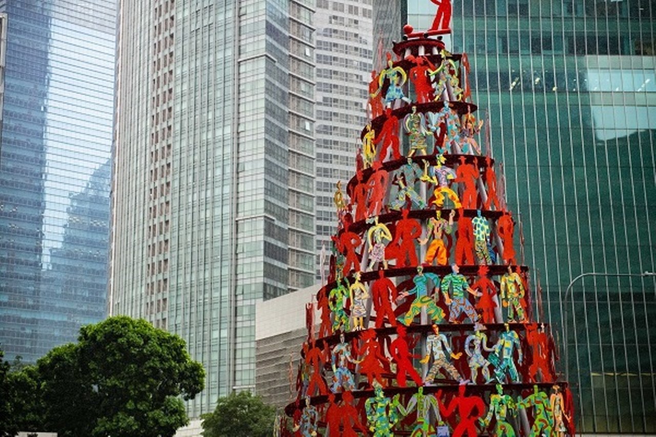 Human pyramid