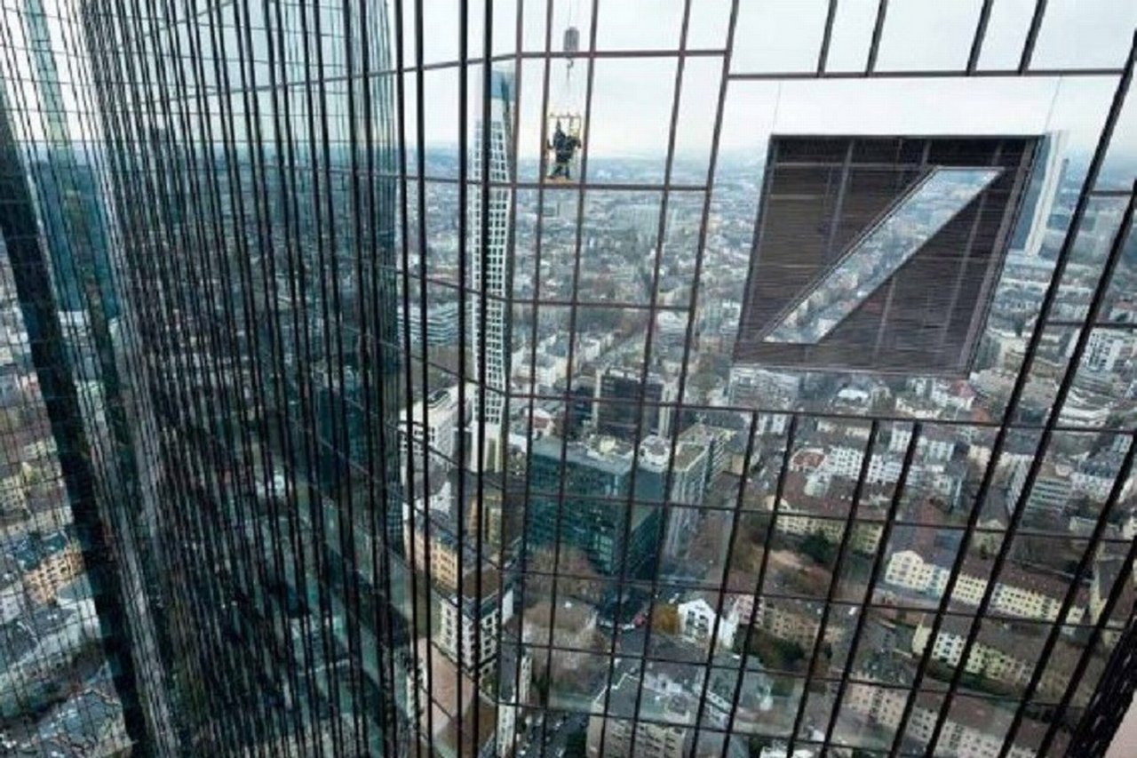 Deutsche Bank logo at headquarters