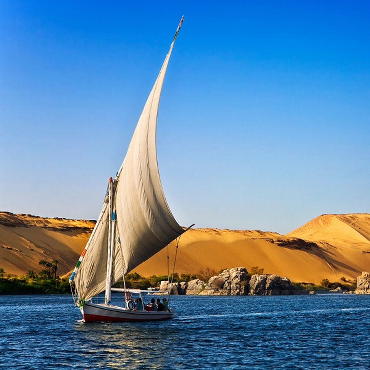 Ship on the river