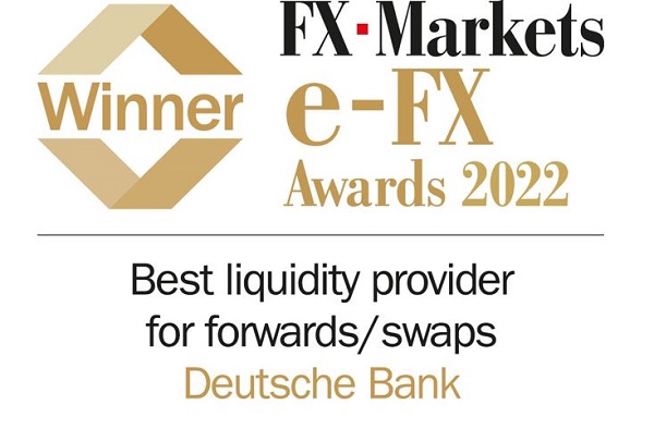 Deutsche Bank FX recognised again in 2022 e-FX awards