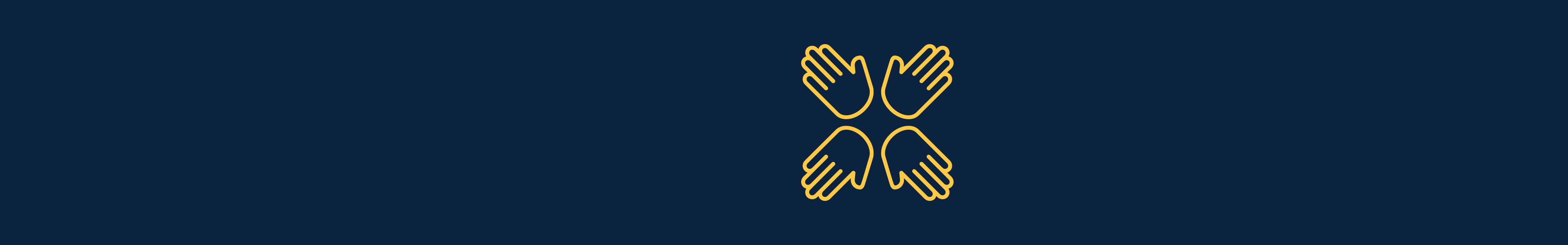 Symbol in the shape of four hands, which are side by side.