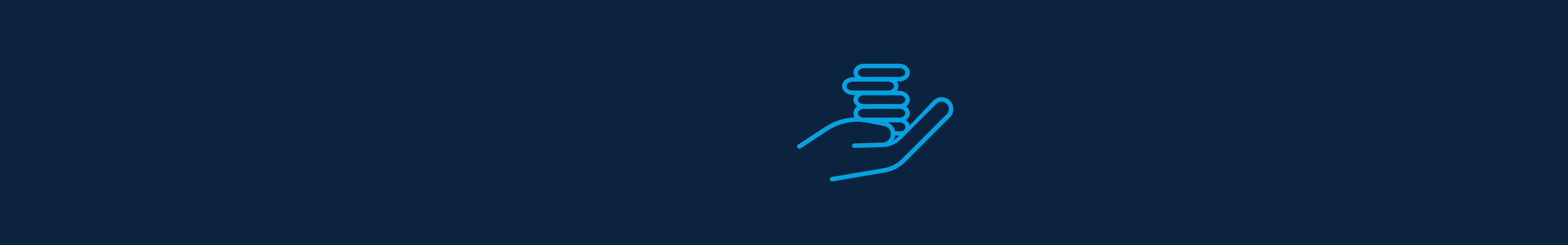 Symbol in the form of a hand holding coins.