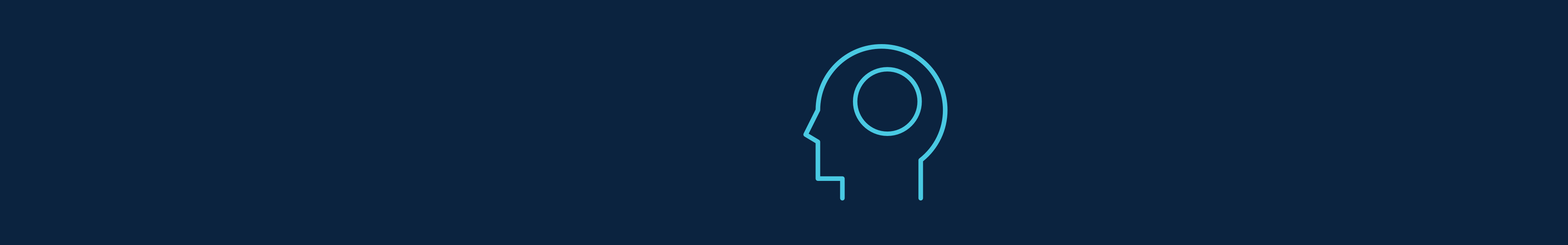 Symbol in the shape of a head with focus on the brain.