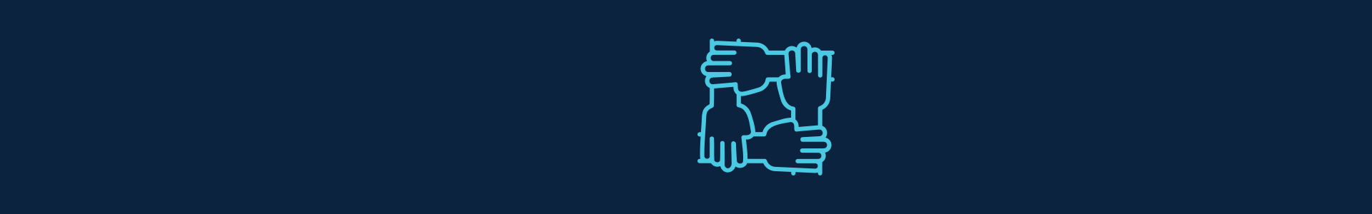 Symbol  in the form of four hands holding each other.