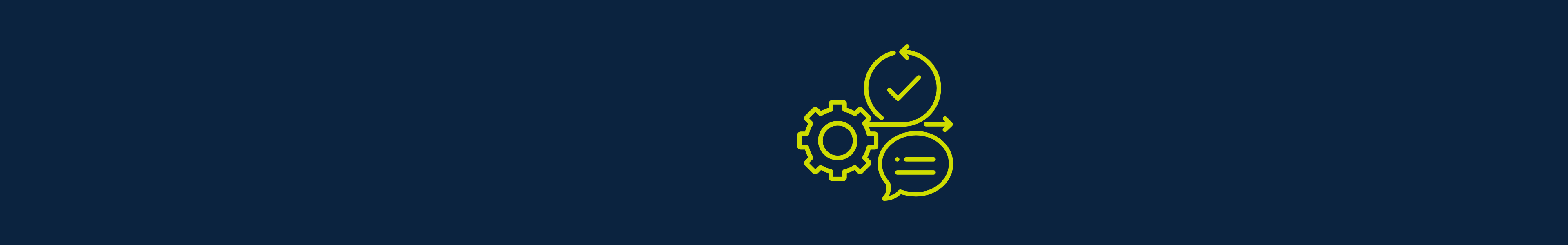 Symbol in the form of a gear, check marks in a circle and text symbol, standing side by side.