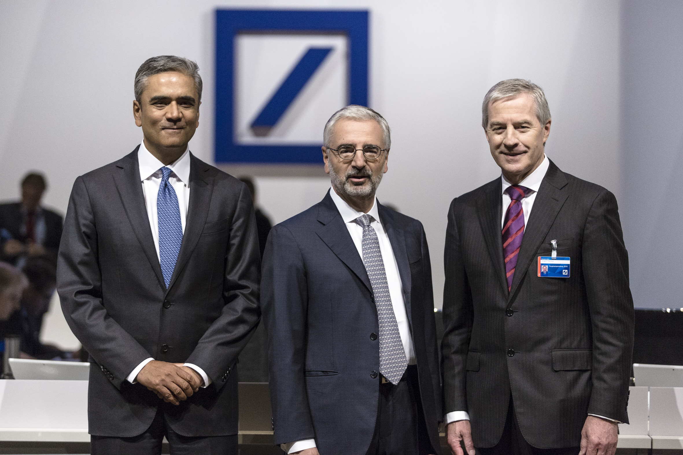 Jahreshauptversammlung 2015: Anshu Jain, Paul Achleitner, Jürgen Fitschen