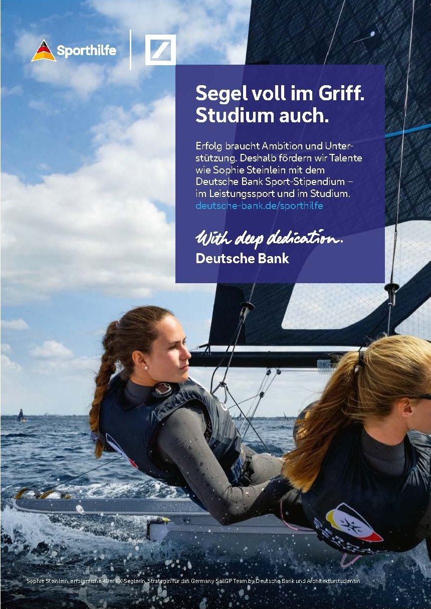Sophie Steinlein, Architekturstudentin und erfolgreiche 49er FX-Seglerin und Strategin für das „Germany SailGP Team“ der Deutschen Bank.