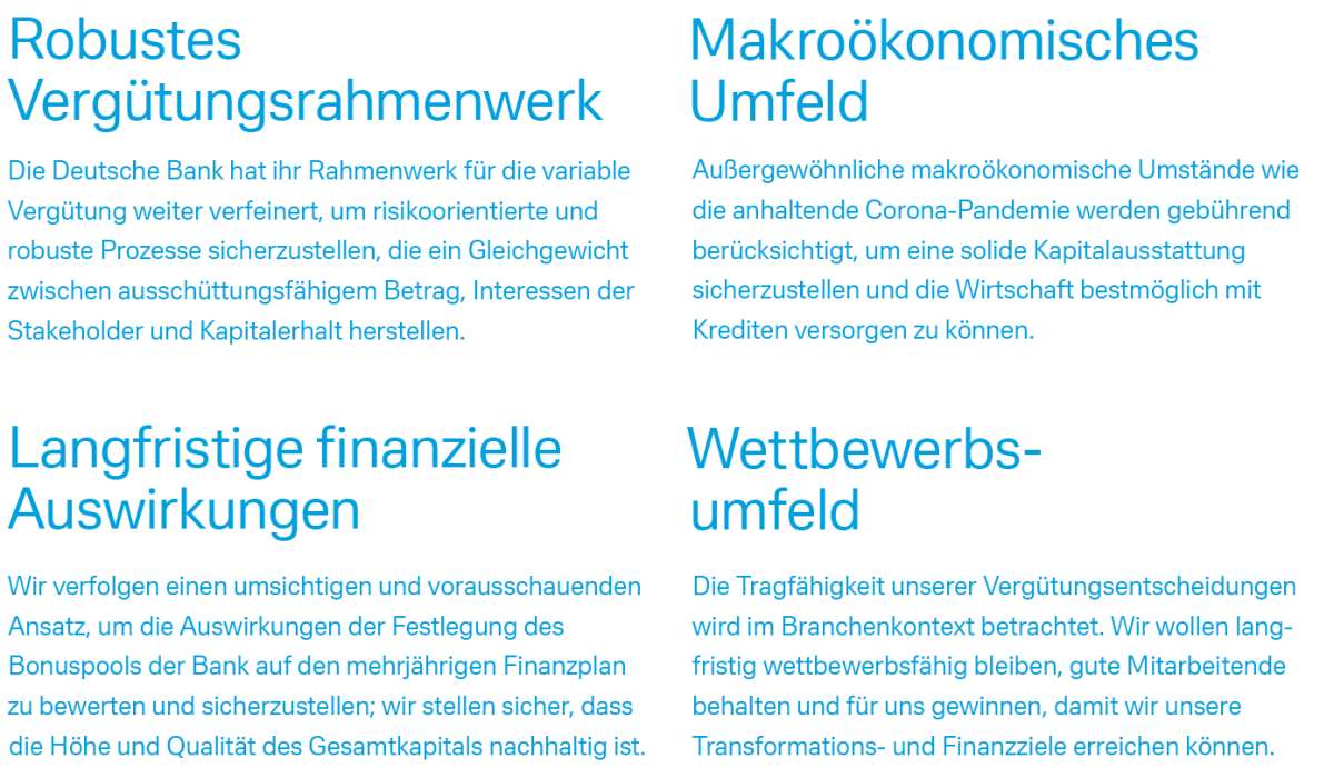 Überblick Einlfussfaktoren auf die Bestimmung des variablen Vergütungspools
