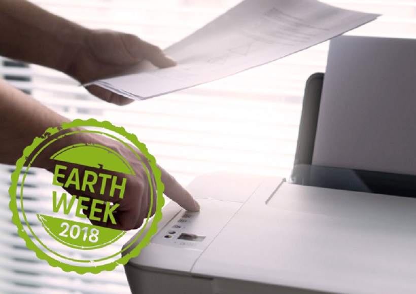 Drucker und Earth Woche