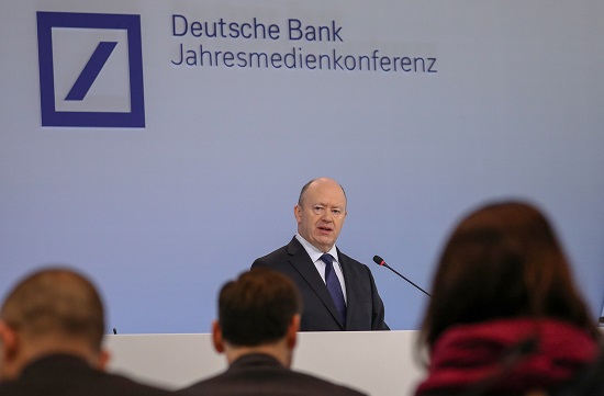 John Cryan auf der Jahresmedienkonferenz 2018 der Deutschen Bank