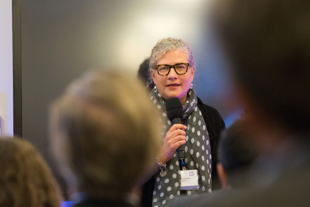 Kim Hammonds speaking at the NY DB lab opening