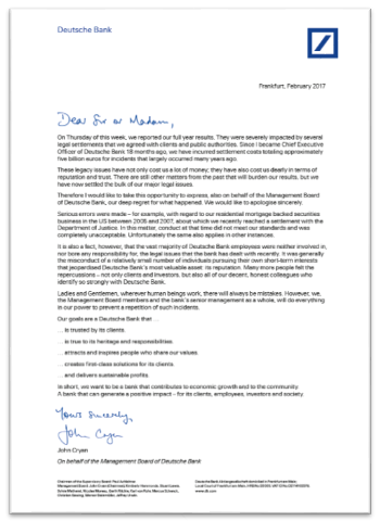 John Cryan with signature