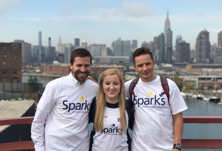 Team Zoe at the NY marathon for Sparks 