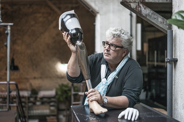 Knee and hip prosthetics from Otto Bock are displayed at the convention  center in Leipzig, Germany, 15 May 2012. The orthopedics and rehab  technology trade fair is taking place in Leipzig in