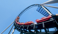 Achterbahn im Park